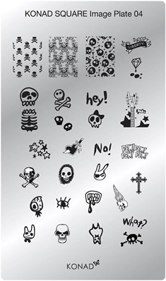 コナド スタンピングネイルアート スクエアイメージプレート04