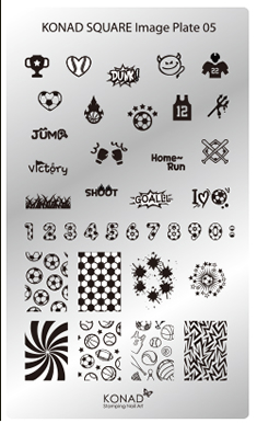 コナド スタンピングネイルアート スクエアイメージプレート05