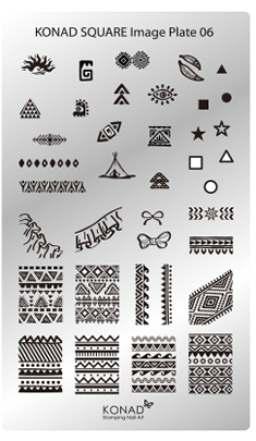 コナド スタンピングネイルアート スクエアイメージプレート06