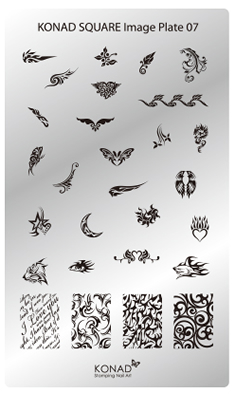 コナド スタンピングネイルアート スクエアイメージプレート07