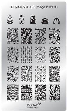 コナド スタンピングネイルアート スクエアイメージプレート08