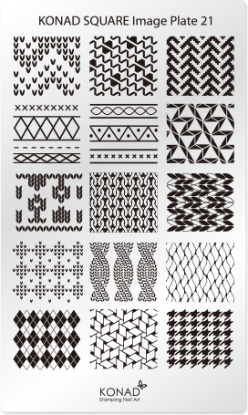 コナド スタンピングネイルアート スクエアイメージプレート21