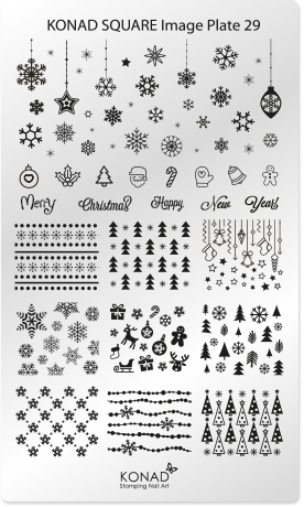 コナド スタンピングネイルアート スクエアイメージプレート29