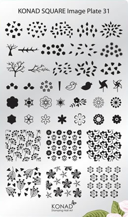 コナド スタンピングネイルアート スクエアイメージプレート31