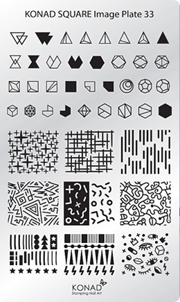 コナド スタンピングネイルアート スクエアイメージプレート33